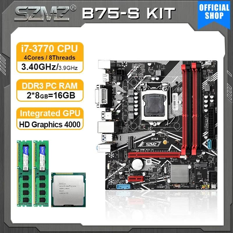 SZMZ B75 ̹ PC , Lga 1155 Ʈ, i7 3770 CPU, 16GB DDR3 RAM, Placa Mae ̽, 1155 ̸  ŰƮ